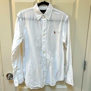 Men’s small Ralph lauren chambray Oxford shirt - white